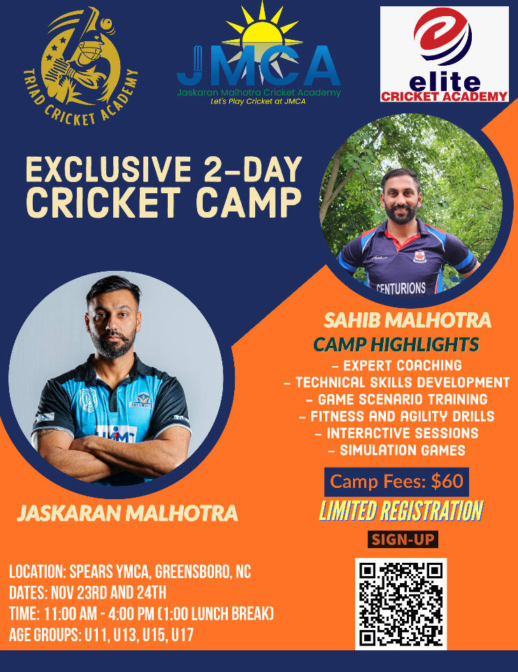 2-Day Cricket Camp with Jaskaran Malhotra